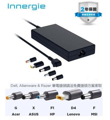 喬格電腦 Innergie 180G 180瓦 電競筆電充電器 原廠可免費提供特殊筆電接頭