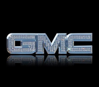 圓夢工廠 GMC 改裝 鍍鉻 鑲鑽 銀色 車身 字標 車標 字貼 尾門 logo 標誌 - 同原廠款式
