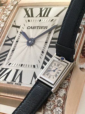 Cartier 附原廠盒  翻轉坦克 Tank 女錶