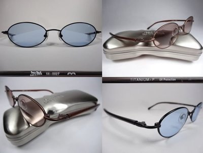 信義計劃眼鏡 真品  Jean Paul Gaultier 56-0027太陽 JPG正牌 日本製 超輕 鈦金屬 橢圓框