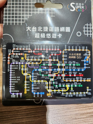 super card 大台北捷運路線網 悠遊卡 捷運站路線圖 悠遊卡 集點卡 感應扣款卡 收集卡Greater Taipei MRT CARD