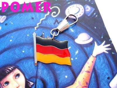 ☆POMER☆ 德國國旗 Germany 德意志聯邦共和國 金屬拉鍊吊飾