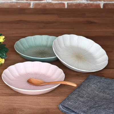 日本製 美濃燒圓盤 Ashikaga 咖哩盤 義大利麵 菜盤 盤子 盤 陶瓷 簡約餐盤 三色可選