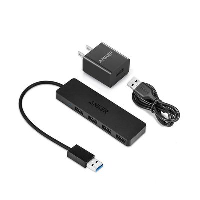 〔現貨〕日本Anker 高速 USB 3.0 HUB 4埠 含AC變壓器 輕薄簡約設計質感 USB1.1/2.0適用