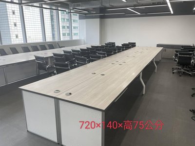 桃園國際二手貨中心----幾乎全新  18人 工作站辦公桌 大型會議桌