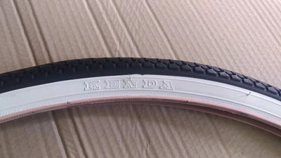 日本腳踏自行車用品牌 KENDA建大白邊外胎26*1 3/8 耐磨耐用26吋城市淑女車輪外胎