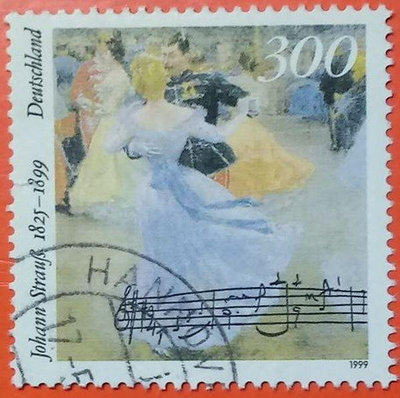 德國郵票舊票套票 1999 Ball at the Viennese Hofburg' and Music Score