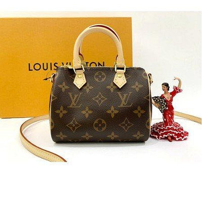 LV M61252 Monogram Nano Speedy 超美 迷你枕頭包