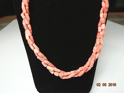 天然 頂級嫩橘色MOMO 水蜜桃紅珊瑚 吉祥開運項鍊  自用/送禮皆宜 低價分享收藏！