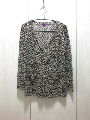 BLACK by moussy 日本 專櫃 豹紋 針織 薄外套
