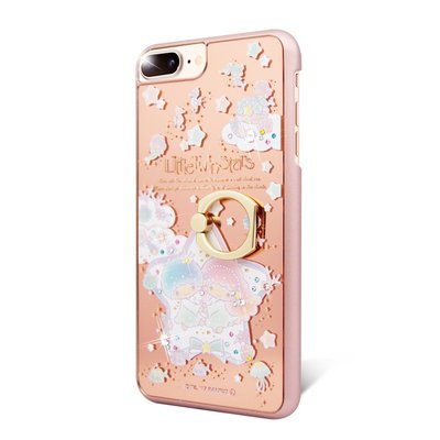 『四號出口』送充電線玻璃貼 APBS【iPhone 6 7 8 + X】Sanrio 鏡面 指環扣 水晶保護殼 雙子星 海洋