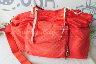 【Sunny Buy精品館】◎二手現貨◎Kate Spade 紅色帆布手提包 出國旅遊 可收納 九成新