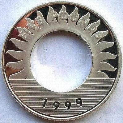 格恩西1999年 2000年千禧年精制鏤空紀念銀幣錢幣 收藏幣 紀念幣-11499【國際藏館】