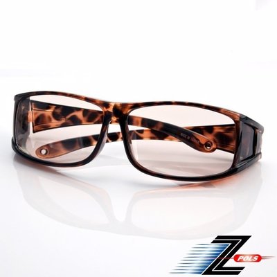 視鼎Z-POLS 包覆式 濾藍光眼鏡 豹紋茶(M)