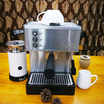 GUSTINO意式高壓不銹鋼鍋爐商用家用半自動蒸汽咖啡機可訂做110V_林林甄選