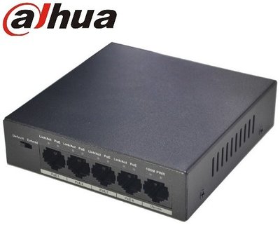 麒麟商城-大華Dahua 4埠PoE網路交換器(DH-PFS3005-4P-58)/Switch/防雷保護/即插即用