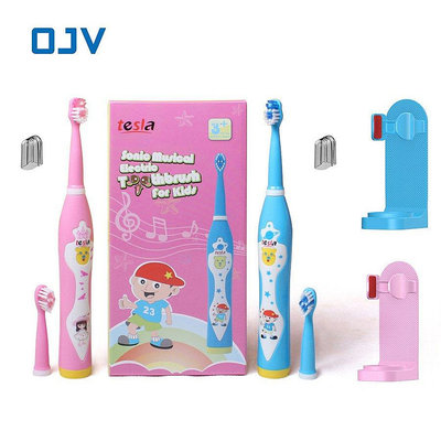 熱賣 OJV8600兒童音樂電動牙刷杜邦軟毛USB充電式IPX7防水 CE ROHS FDA 精品