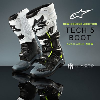 伊摩多※義大利 ALPINESTARS A星 TECH 5 BOOT越野車靴。 2015015-102黑灰白