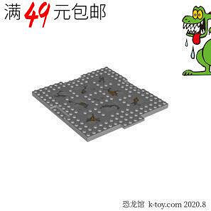 眾信優品 LEGO 零配件 24827 (6135195) 淺灰色 16x16 特殊板 印刷(特厚)LG1403