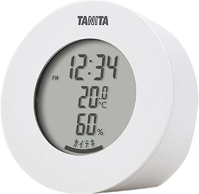 日本 TANITA 溫濕度計 溫度計 濕度計 溫度 濕度檢測器 電子鐘 數位時鐘 溫度計 時間 顯示【全日空】