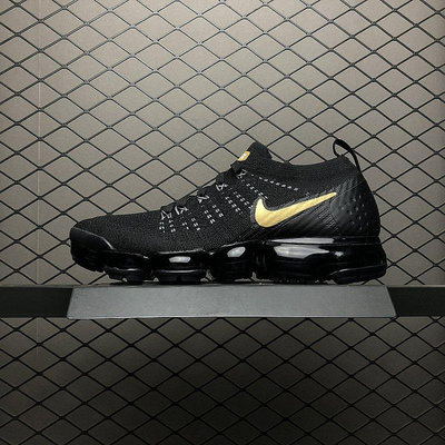 Nike Air VaporMax Flyknit 2.0 耐克 黑金 百搭 氣墊 休閒運動慢跑 942842-009 男鞋公司級