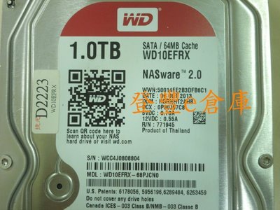 【登豐e倉庫】 YF380 紅標 WD10EFRX-68PJCN0 1TB SATA3 硬碟