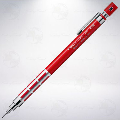 日本 Pentel GRAPH 1000 CS 0.5mm 製圖自動鉛筆: 紅色