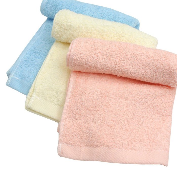 【MORINO摩力諾】純棉素色緞條易擰乾童巾(超值18條組)