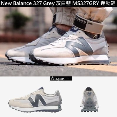 少量 Foot Locker x New Balance 327 Grey 灰 白 藍 MS327GRY【GL代購】