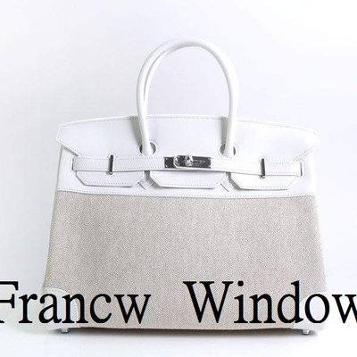 France Window 愛馬仕 hermes birkin 35cm 白色銀扣包包