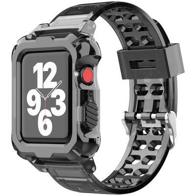 Apple watch 6 SE 5 4 38mm 40mm 一體表帶 蘋果手表 42mm 44mm 透明 錶帶防撞防摔