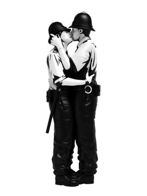 Banksy Kissing Coppers mighty jaxx