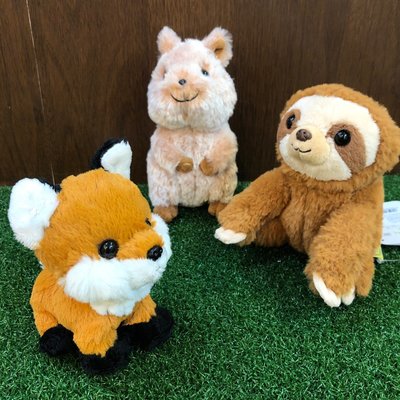 【誠誠小舖】日本進口 正版 動物 SUNLEMON 狐狸 紅狐 赤狐 樹懶 短尾矮袋鼠 玩偶 娃娃 絨毛 S尺寸