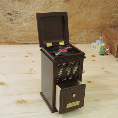 台灣製 立式唱片機音樂盒