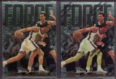 97-98 FINEST FORCE S SILVER EMBOSSED #147 JAYSON WILLIAMS兩張