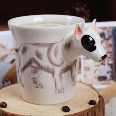 泰國 手工繪制 3D 動物 馬克杯 [斗牛犬]