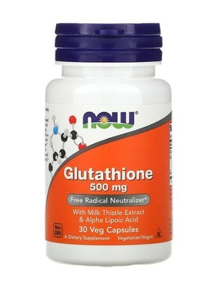 美國Now Foods諾奧Glutathione  穀胱甘肽型500mg30粒含硫辛酸