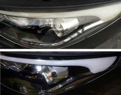 大燈快潔 現代 Hyundai ix35 原廠大燈泛黃霧化拋光翻新處理
