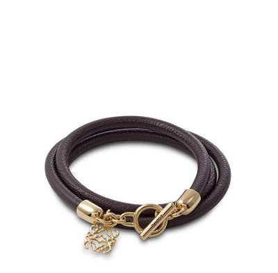 ❤️LOEWE 微風購入正品 Triple Wrap Leather Bracelet 經典LOGO皮革手鍊手環 hermes Chanel