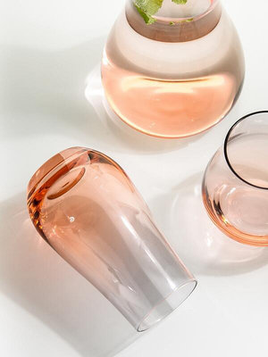 【居家百貨】水晶玻璃杯冷水壺家用創意水杯北歐ins風飲料杯果汁~訂金
