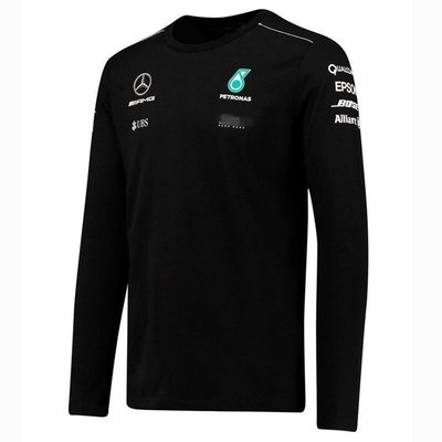 【熱賣精選】Mercedes-BenzF1賽車服長袖T恤衛衣夾克AMG車隊汽車工作衣服沖鋒衣車迷服機車服賽車T恤-LK5