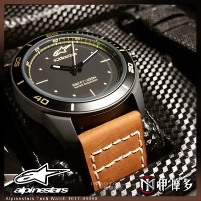 伊摩多聖誕義大利 Alpinestars Tech Watch 手錶 真皮腕錶 運動 奢華時尚 A星1017-96069