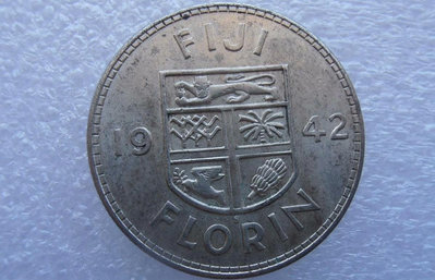 英屬斐濟1942年好品1福林銀幣保真包老拍下郵寄郵局掛號信發