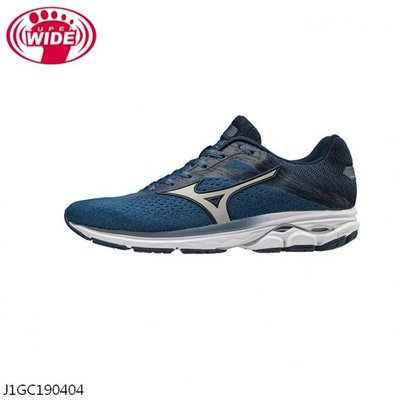 【鞋印良品】MIZUNO 美津濃 4E超寬楦 WAVE RIDER 23 男慢跑鞋 藍 J1GC190404 26~29