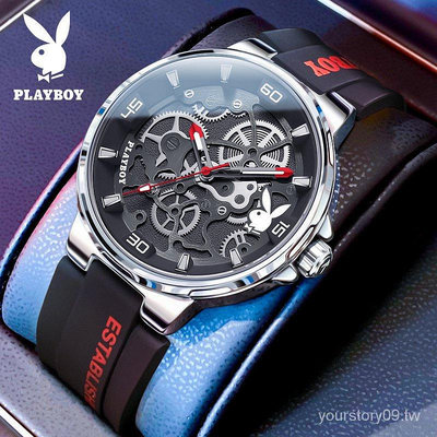 PLAYBOY 品牌手錶 (原裝正品+原裝盒子）3052 多功能運動計時 夜光 石英錶 時尚男士手錶