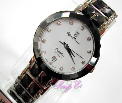 Olym Pianus OP 奧柏名錶 8268BS 時尚精美薄形錶款 寶石級陶瓷錶帶錶框 品牌信用良好  口碑佳