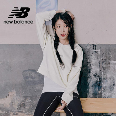 【New Balance】NB衛衣_女性_象牙白_WT23517SST (IU著用款)