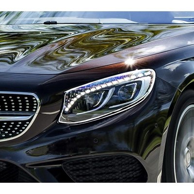 【JR佳睿精品】15-UP Benz S63 S56 S400 C217 Coupe 改裝 鍍鉻大燈框 前燈飾框 飾條