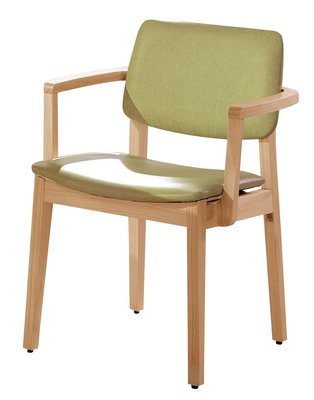 莫德原木雙扶手亞麻皮餐椅/書桌椅(綠色/淺色)✧暖暖屋傢俱傢飾✧HY