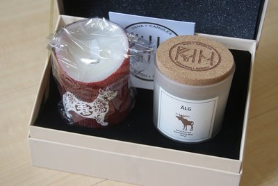Vana Candles 北歐風-瑞典設計 200克麋鹿香氛大豆蠟燭（佛手柑）+LED蠟燭禮盒組精油/薰香送禮自用兩相宜